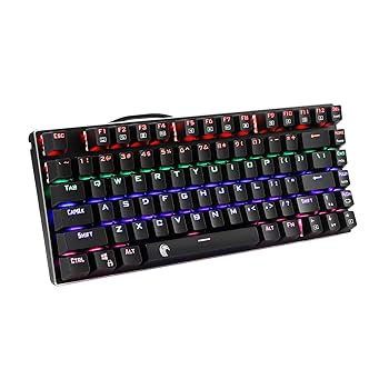 【特価セール】e元素ゲーミングキーボード 81キーアンチゴーストキー メカニカル Amazon | e元素ゲーミングキーボード 赤軸81キーアンチゴースト